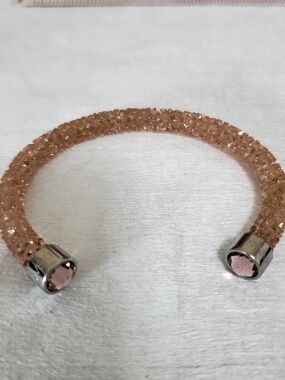 3/$50 Swarovski Rose Gold Crystal Open Cuff Bracelet